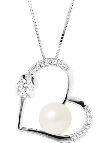 Pearline Silber-Halskette mit Anhänger - (L)42 cm