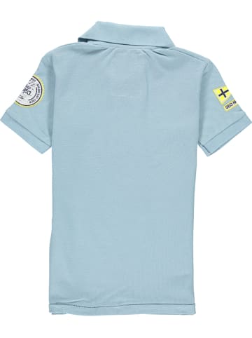Geographical Norway Koszulka polo w kolorze błękitnym