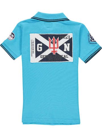 Geographical Norway Koszulka polo "Katche" w kolorze niebieskim