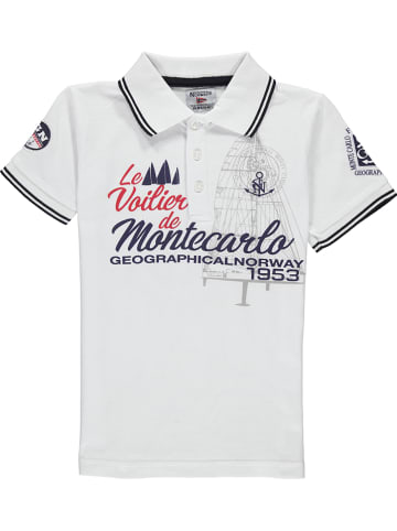Geographical Norway Koszulka polo "Katche" w kolorze białym