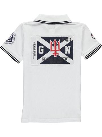 Geographical Norway Koszulka polo "Katche" w kolorze białym