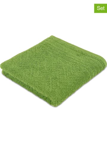 Möve for Frottana 2-delige set: badhanddoeken "Elegance" groen