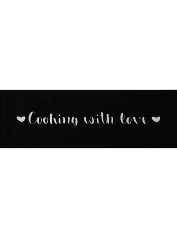 Zala Living Chodnik kuchenny "Cooking with Love" w kolorze czarnym