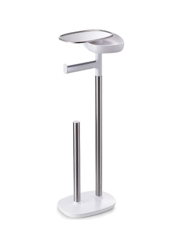 JosephJoseph Toiletten-Butler "Easystore" in Weiß/ Silber - (B)22,5 x (H)68 x (T)16,5 cm