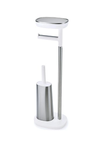 JosephJoseph Toiletten-Butler "Easystore" in Weiß/ Silber - (B)23,5 x (H)76 x (T)17,5 cm