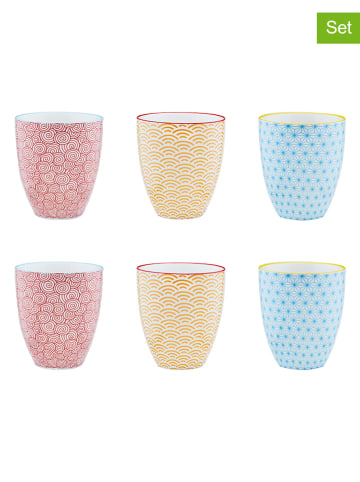 Björn 6-delige set: bekers "Color" rood/geel/lichtblauw - 300 ml