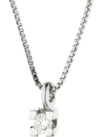 DYAMANT WeiÃŸgold-Halskette mit Diamant-AnhÃ¤nger - (L)42 cm