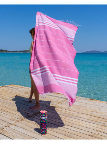Samimi Strandlaken "Towel to Go - Sultan" lichtroze - (L)180 x (B)100 cm