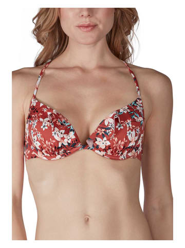 Skiny Bikini-Oberteil in Rot/ Bunt