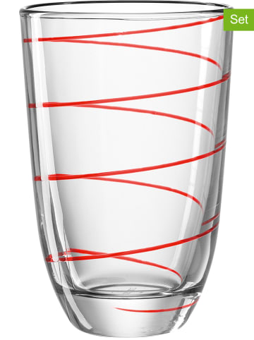 LEONARDO 6-delige set: glazen "Jolly" rood - 290 ml