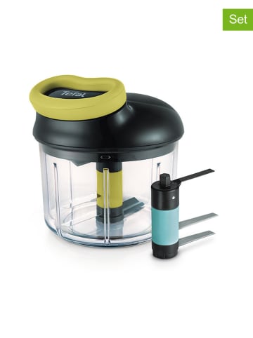 Tefal 3-częściowy zestaw "Ingenio" w kolorze czarno-zielonym - 900 ml