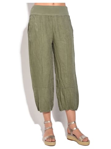 Le Jardin du Lin Leinen-Hose in Khaki
