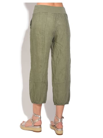 Le Jardin du Lin Linnen broek kaki