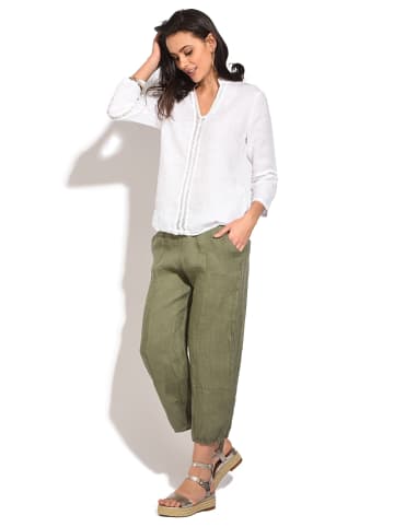 Le Jardin du Lin Linnen broek kaki