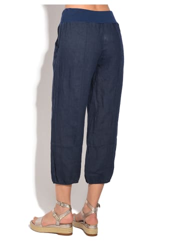 Le Jardin du Lin Linnen broek donkerblauw