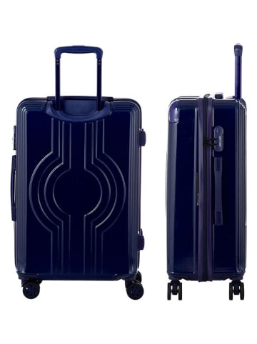 Pierre Cardin Hardcase-Trolley in Dunkelblau - (B)47 x (H)67 x (T)25 cm