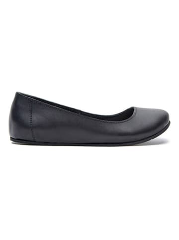 Comfortfusse Leder-Ballerinas in Schwarz