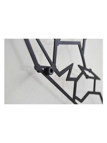 hippodino Wanddekor in Schwarz - (B)100 x (H)60 cm