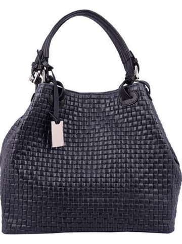 Florence Bags Leder-Henkeltasche "Free" in Blau - (B)31 x (H)29 x (T)32 cm