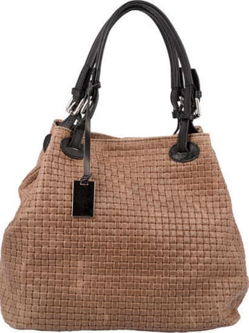 Florence Bags Leren handtas "Free" taupe - (B)31 x (H)29 x (D)32 cm