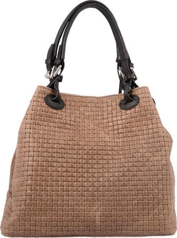 Florence Bags Leren handtas "Free" taupe - (B)31 x (H)29 x (D)32 cm