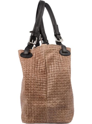 Florence Bags Leren handtas "Free" taupe - (B)31 x (H)29 x (D)32 cm