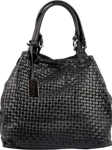 Florence Bags Leder-Henkeltasche "Free" in Schwarz - (B)31 x (H)29 x (T)32 cm