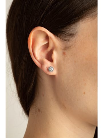 Pandora Silber-Ohrstecker mit Edelsteinen