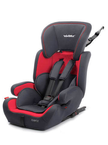 Babyauto Kindersitz "VIZ Fix 123" in Rot/ Grau - Gruppe 1/2/3