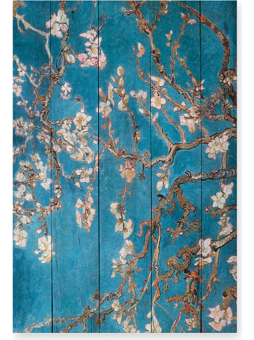 Madre Selva Kunstdruk op hout "Blue Almendro" - (B)40 x (H)60 cm