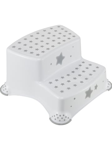 keeeper Tritthocker "Stars" in Weiß - (B)40 x (H)21 x (T)37 cm