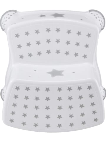 keeeper Tritthocker "Stars" in Weiß - (B)40 x (H)21 x (T)37 cm