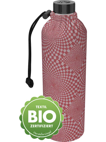 Emil Drinkfles met wijde hals "Bio Napoli" rood/grijs