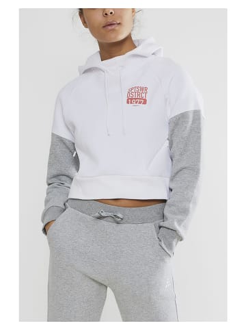 Craft Hoodie "District Hood" in Weiß/ Grau