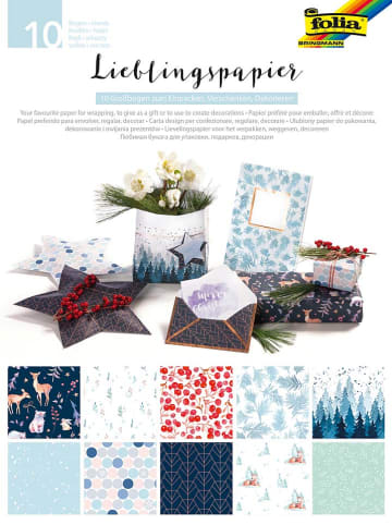 folia PAPER Lieblingspapier "Winterlich" in Bunt