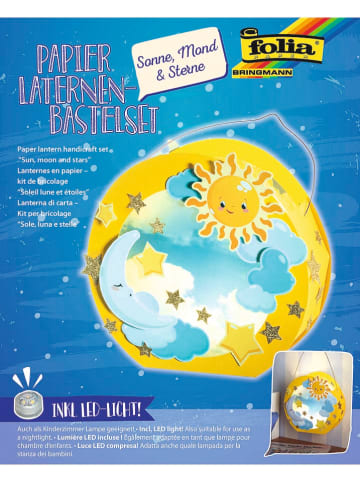 folia PAPER Lantaarn-knutselset "Zon, maan & sterren" geel