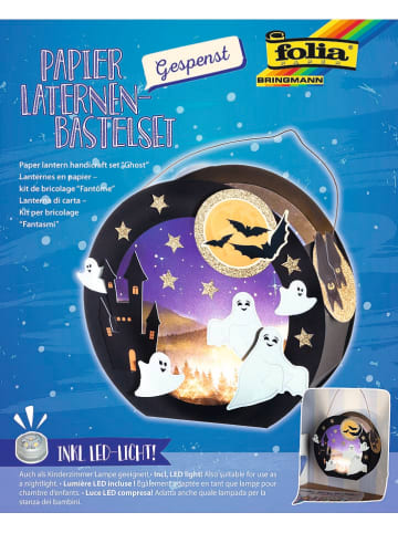 folia PAPER Lampion w kolorze czarnym ze wzorem do złożenia