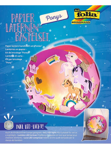 folia PAPER Laternen-Bastelset "Pony" in Rosa
