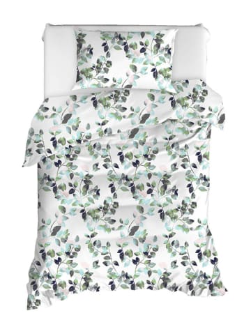 Colorful Cotton Komplet pościeli renforcé w kolorze biało-zielonym