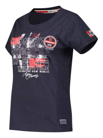 Geographical Norway Koszulka "Jarry" w kolorze granatowym