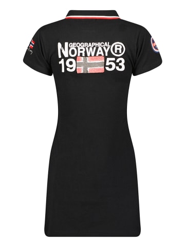 Geographical Norway Sukienka polo "Karetta" w kolorze czarnym