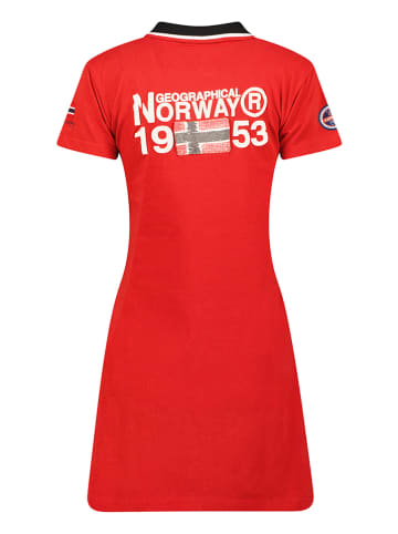 Geographical Norway Sukienka polo "Karetta" w kolorze czerwonym