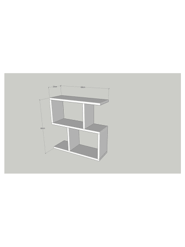 Scandinavia Concept Bijzettafel "Life" antraciet - (B)60 x (H)60 x (D)20 cm