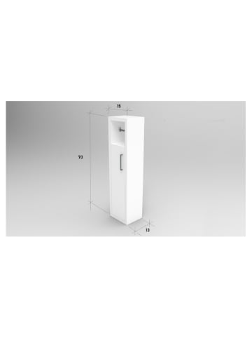 Scandinavia Concept Badschrank "Star" in Eiche - (B)15 x (H)70 x (T)13 cm