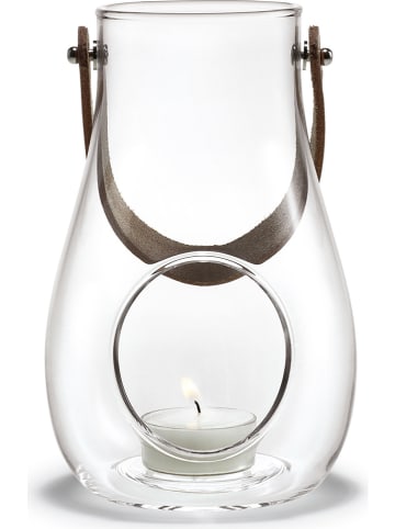 Holme Gaard Laterne "DWL" in Transparent/ Braun - (H)16 x Ø 10,3 cm
