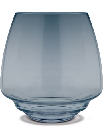 Holme Gaard Świecznik "Flow" w kolorze niebieskim - 18,5 x Ø 18,5 cm