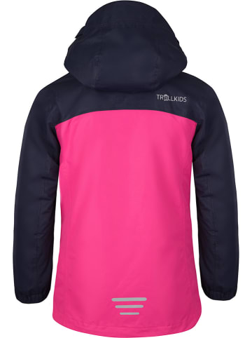 Trollkids 3-in-1 functionele jas "Bryggen" donkerblauw/roze