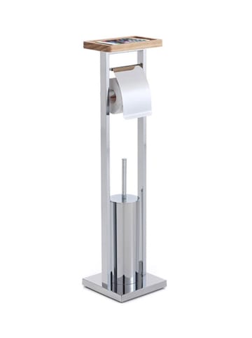 Tomasucci Toiletborstelgarnituur zilverkleurig - (B)20 x (H)74,5 x (D)18 cm