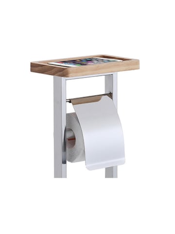Tomasucci WC-Garnitur in Silber - (B)20 x (H)74,5 x (T)18 cm