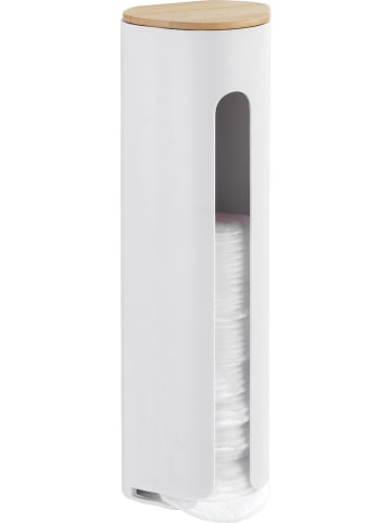 Wenko Wattenschijfhouder "Laresa" wit - (B)8 x (H)25 x (D)6,5 cm